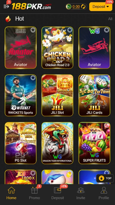 188PKR Game Categories