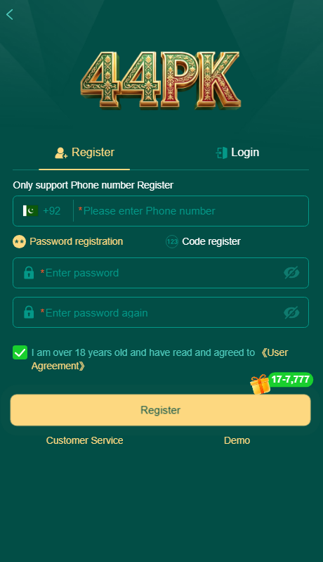 44PK registrations