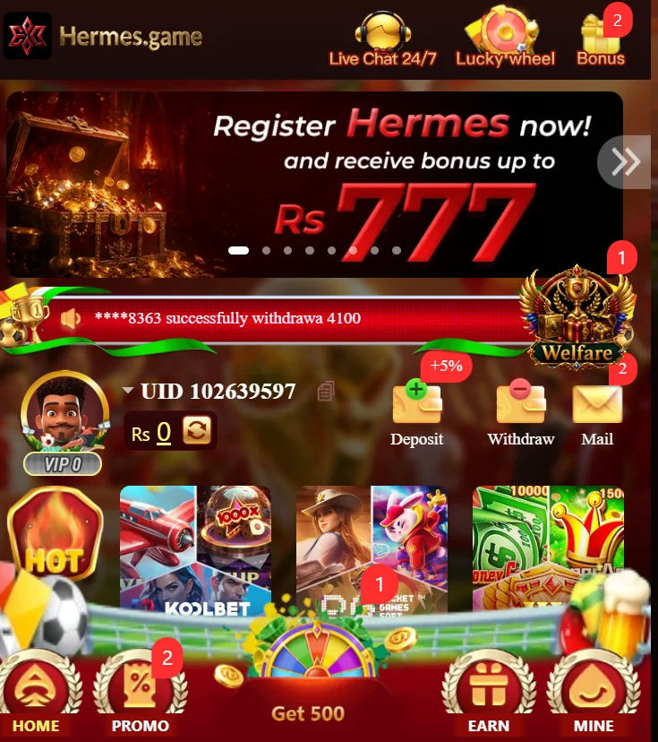 Hermes Game App